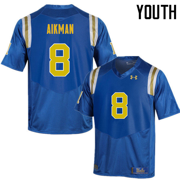 Youth #8 Troy Aikman UCLA Bruins Under Armour College Football Jerseys Sale-Blue